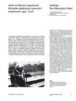 prikaz prve stranice dokumenta Arhiv za likovne umjetnosti Hrvatske akademije znanosti i umjetnosti:  1937. – 2016.