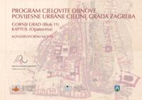 prikaz prve stranice dokumenta Program cjelovite obnove povijesne urbane cjeline Grada Zagreba. Gornji grad (Blok 11) i Kaptol (Opatovina)