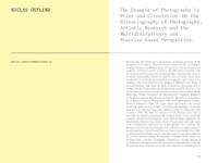 prikaz prve stranice dokumenta The Example of Photography in Print and Circulation — On the Historiography of Photography, Artistic Research and the Multidisciplinary and Practice-based Perspective